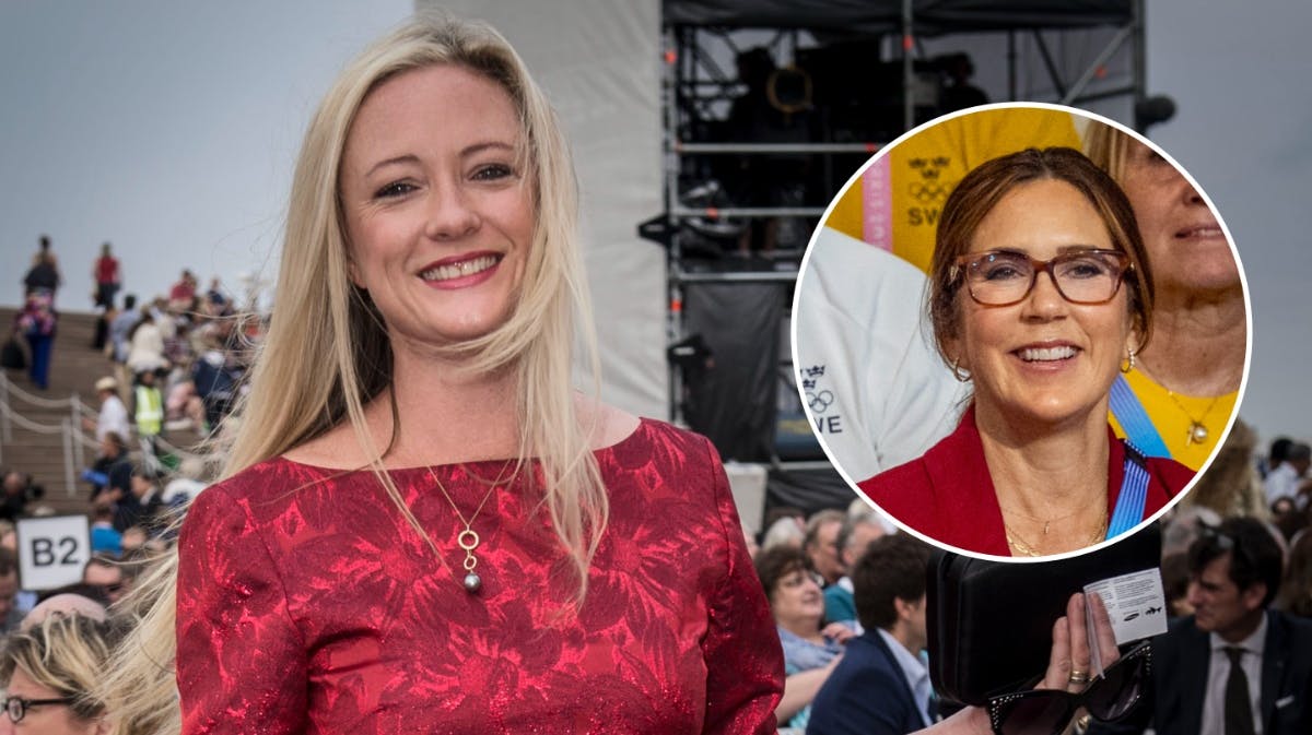 Amber Petty og dronning Mary, der her ses til OL i Paris. 