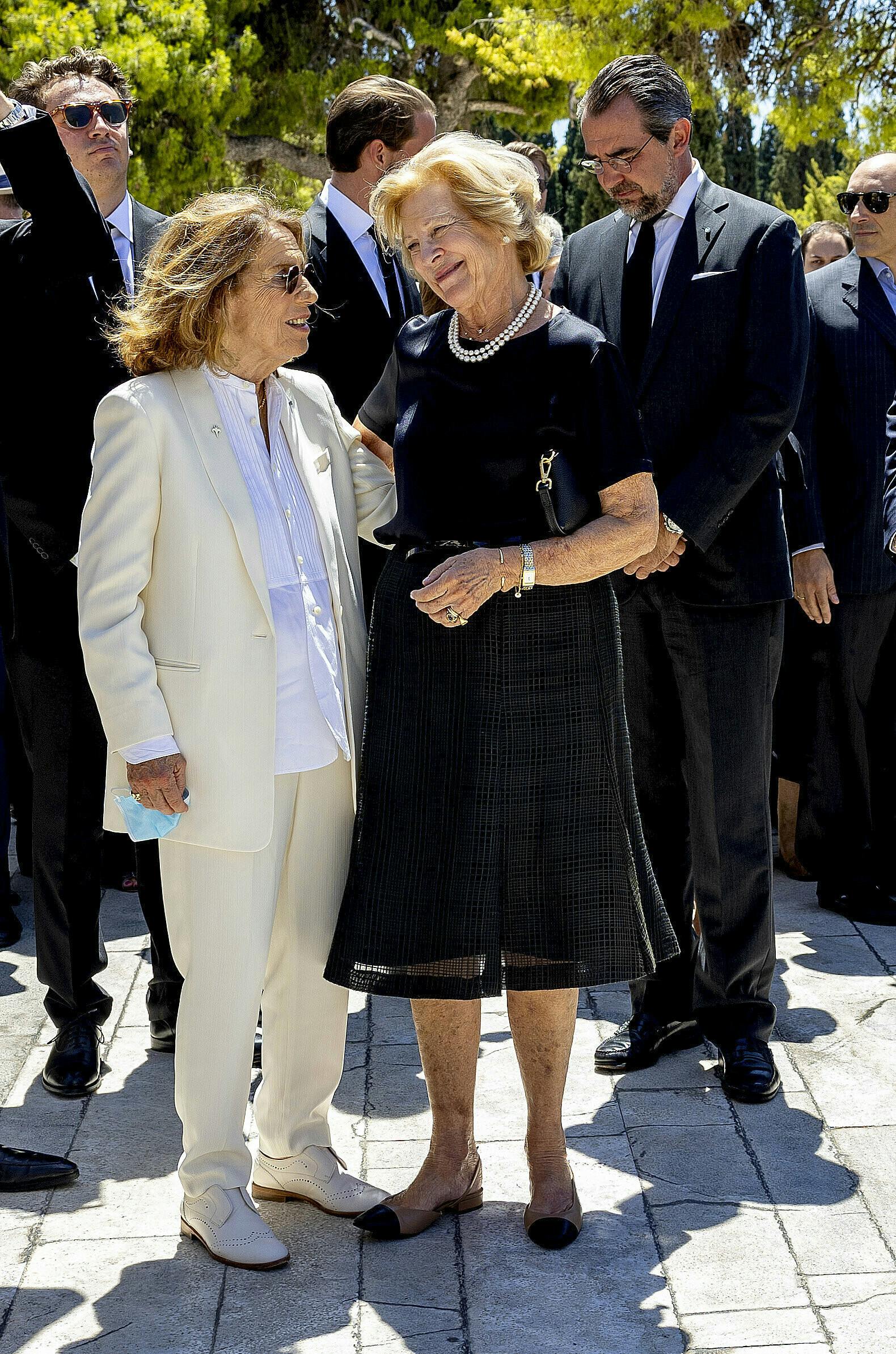 ATHENS, Greece 0108-2024 Widow Marina Karella, Queen Annemarie of Greece Funeral service of Prince Michael of Greece and Denmark at the Church of Saint Theodore, First cemetery of Athens Photo by: Albert Nieboer/picture-alliance/dpa/AP Images