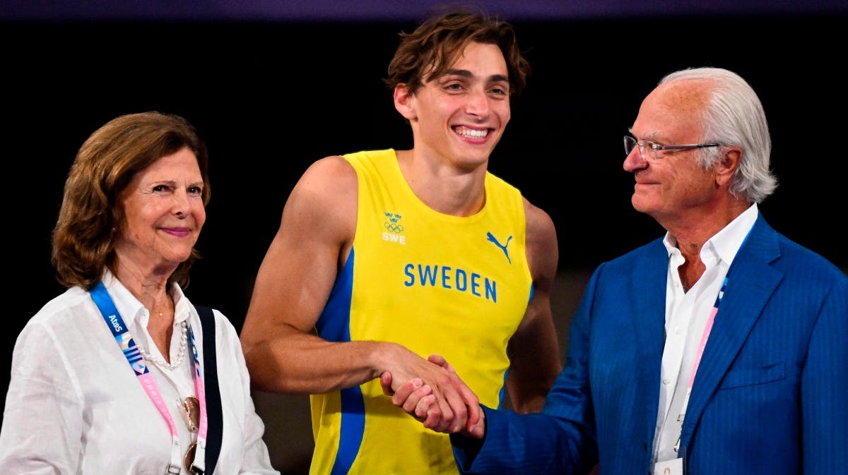 Dronning Silvia, Armand Duplantis og kong Carl Gustaf
