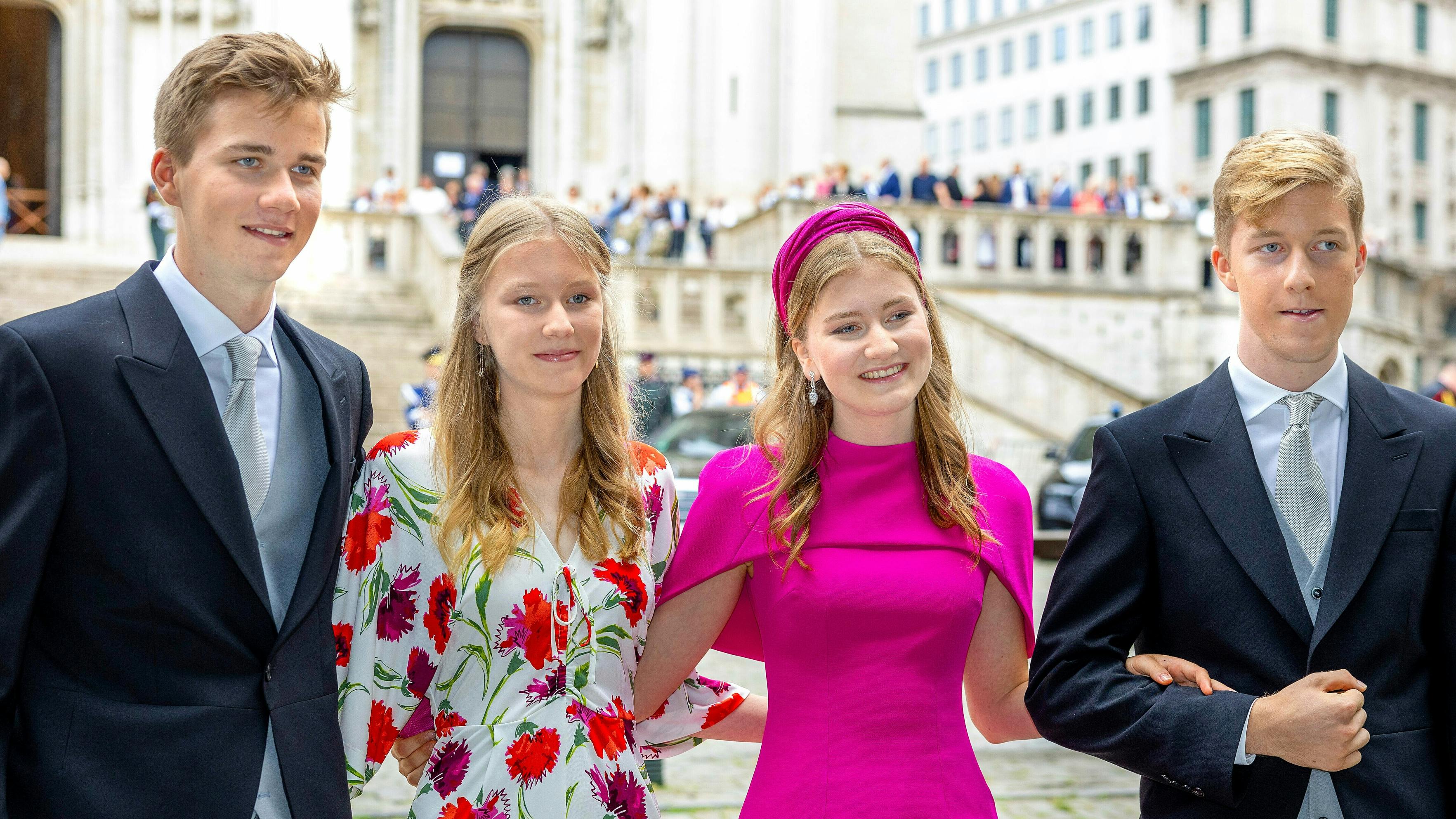 Prins Gabriel, prinsesse Eléonore, prinsesse Elisabeth og prins Emmanuel.&nbsp;