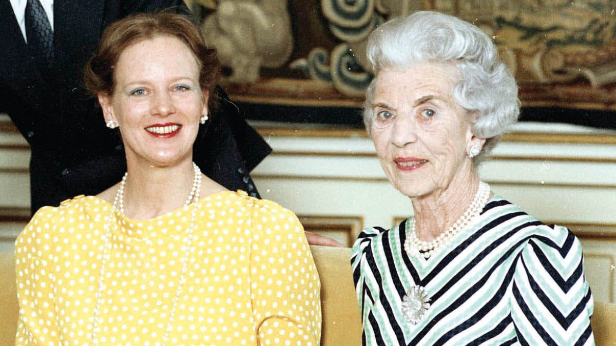 Dronning Margrethe og dronning Ingrid. 