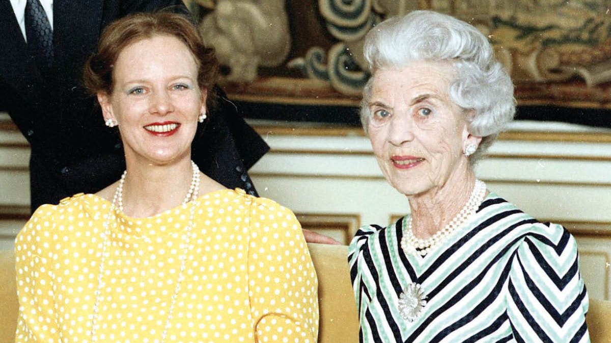 Dronning Margrethe og dronning Ingrid.