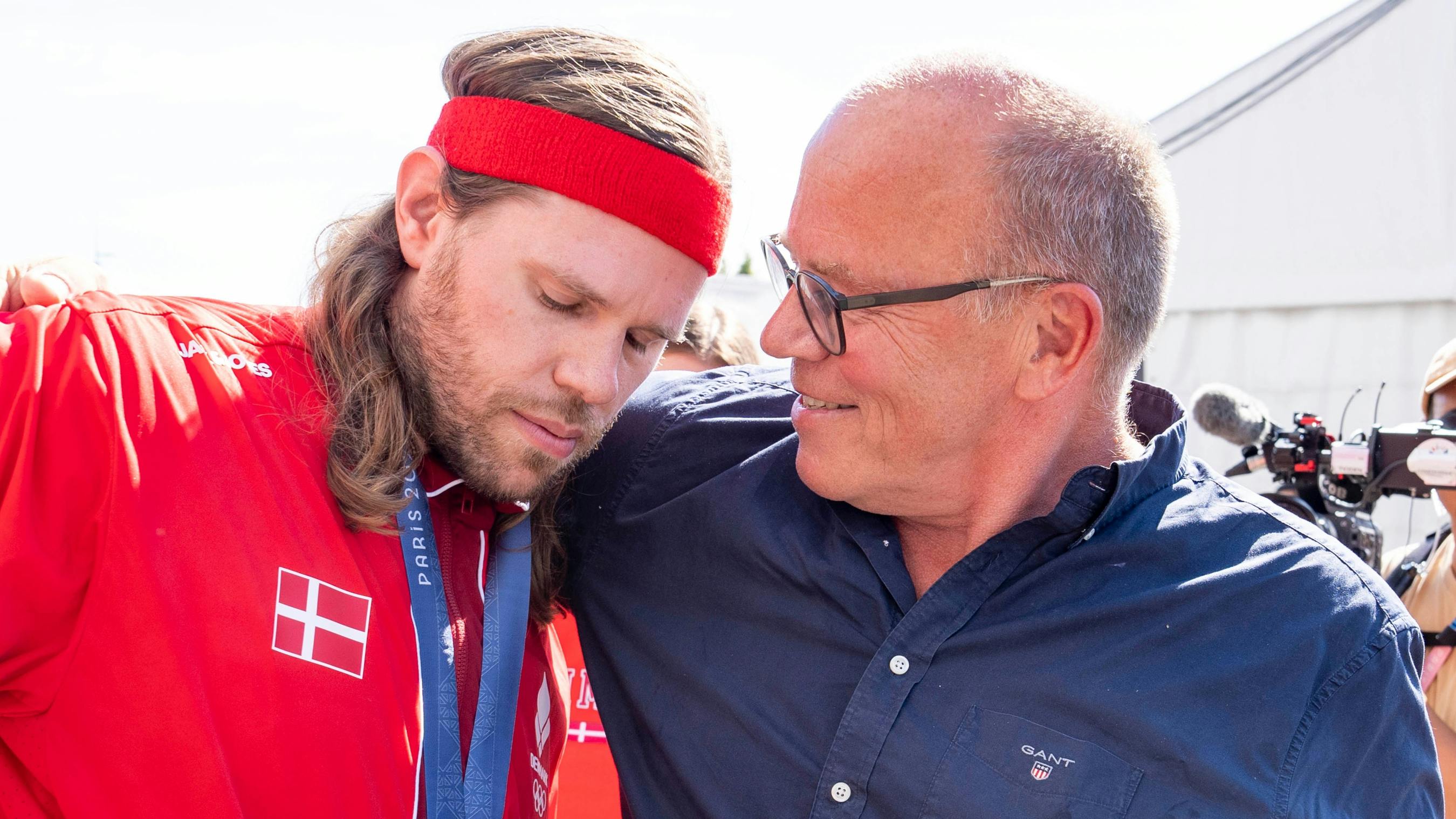 Mikkel Hansen og hans far, Flemming Hansen. 