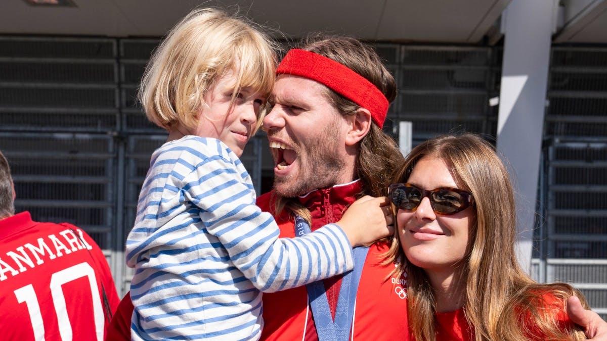 Mikkel Hansen med Eddie Max og fru Stephanie