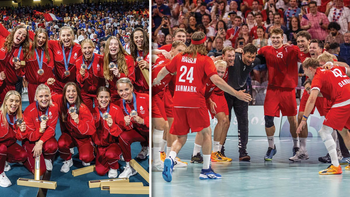 Kvindelandsholdet og herrelandsholdet fejrede deres flotte OL-medaljer sammen.