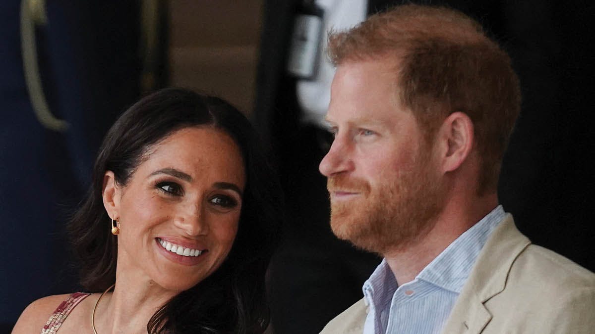 Hertuginde Meghan og prins Harry i Colombia.