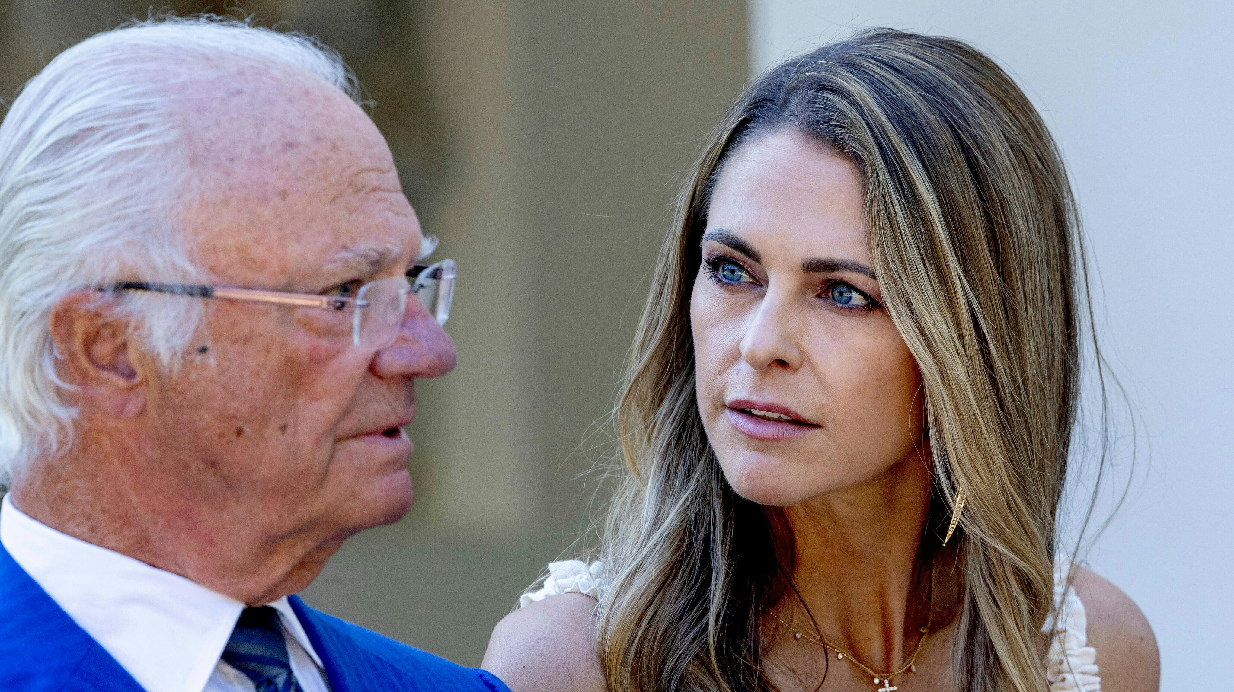Kong Carl Gustaf og prinsesse Madeleine. 