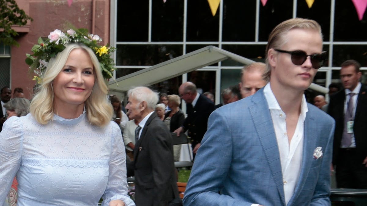 Kronprinsesse Mette-Marit med sønnen Marius Borg Høiby