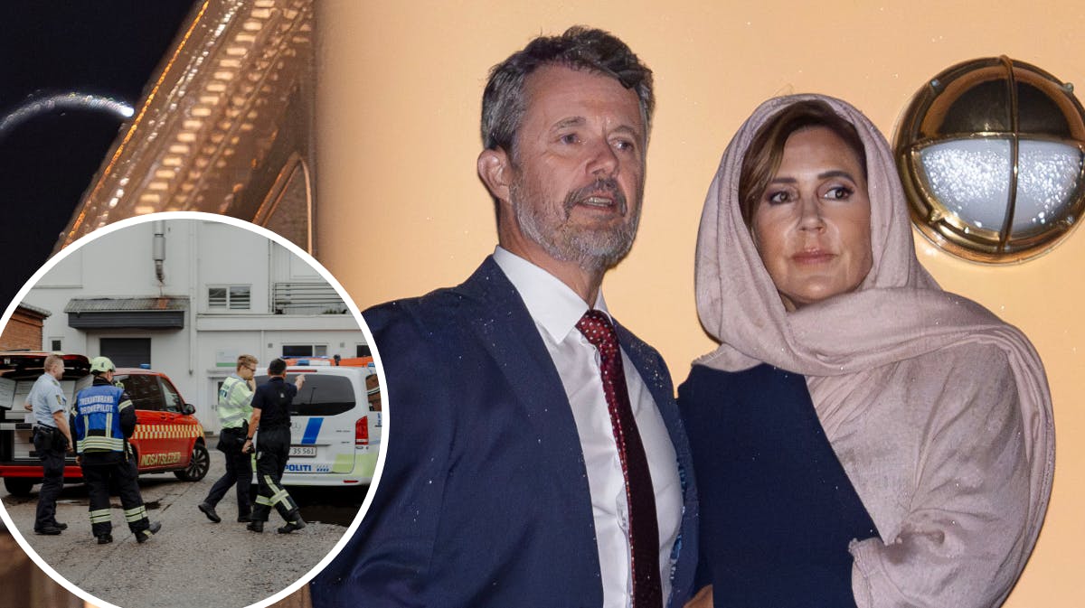 Kong Frederik og dronning Mary ved afgang torsdag aften. 