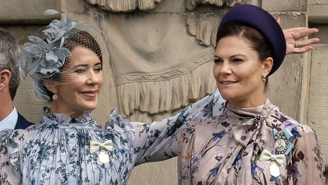 Dronning Mary og kronprinsesse Victoria.&nbsp;