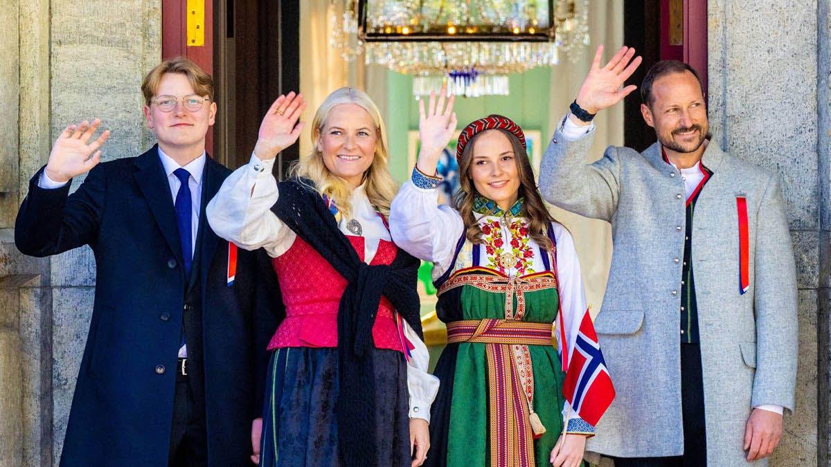 Prins Sverre Magnus, kronprinsesse Mette-Marit, prinsesse Ingrid Alexandra og kronprins Haakon.