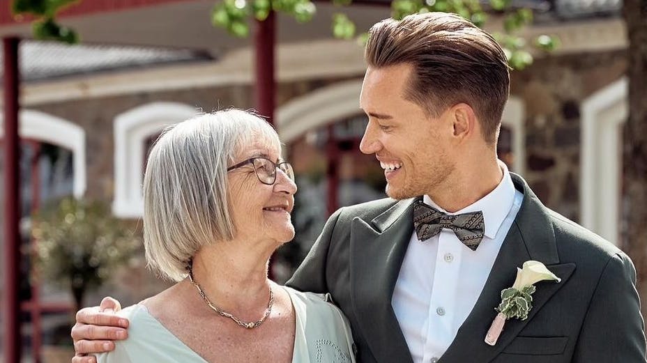 Morten Kjeldgaard og mor Inge-Lise Kjeldgaard.