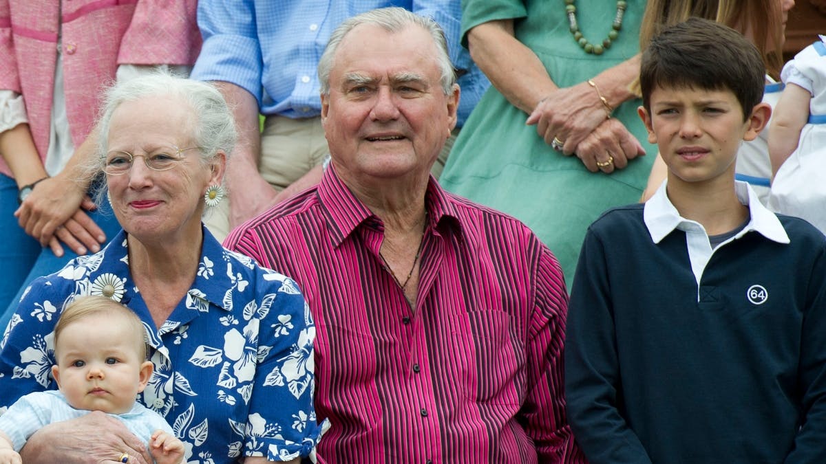 Dronning Margrethe, prins Henrik og grev Nikolai i 2011.