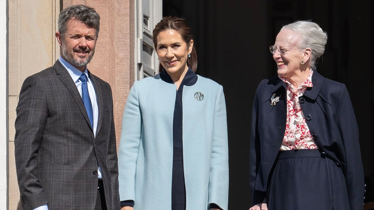 Kong Frederik, dronning Mary og dronning Margrethe