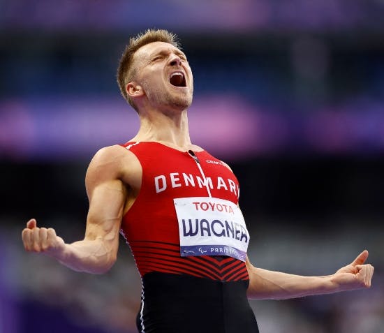 Daniel Wagner Jørgensen vinder sølv i 100 meter løb.