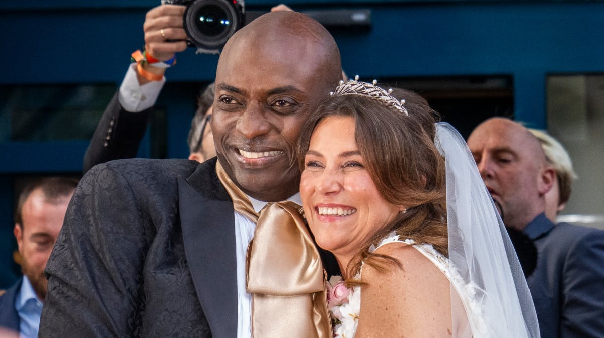 Nygifte prinsesse Märtha Louise og Durek Verrett. 