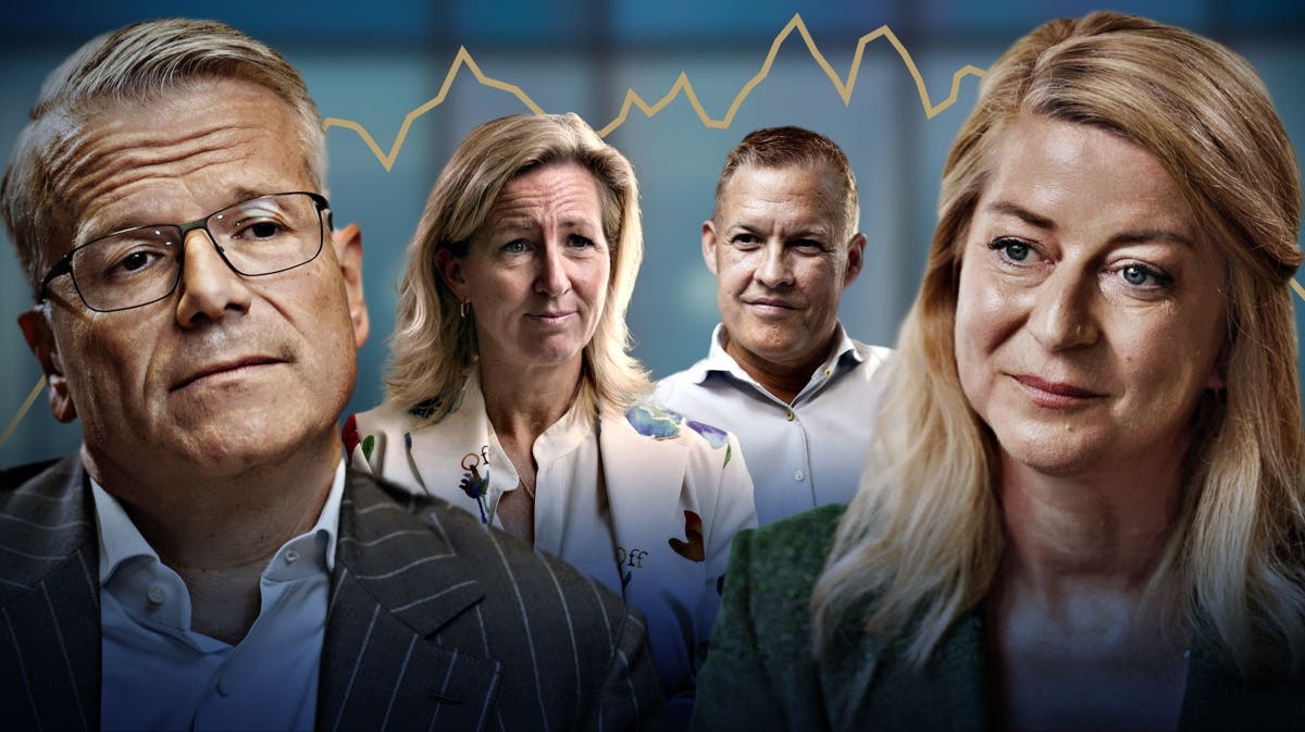 Vincent Clerc, Britt Meelby Jensen, Jakob Riis og Helle Østergaard Kristiansen i "Topdirektørerne II"