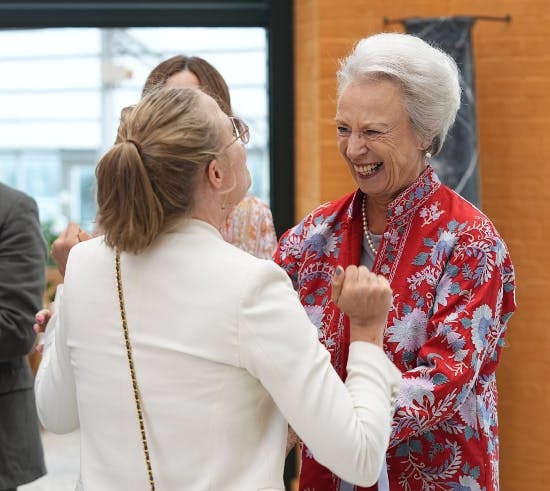 Emma Lund og prinsesse Benedikte