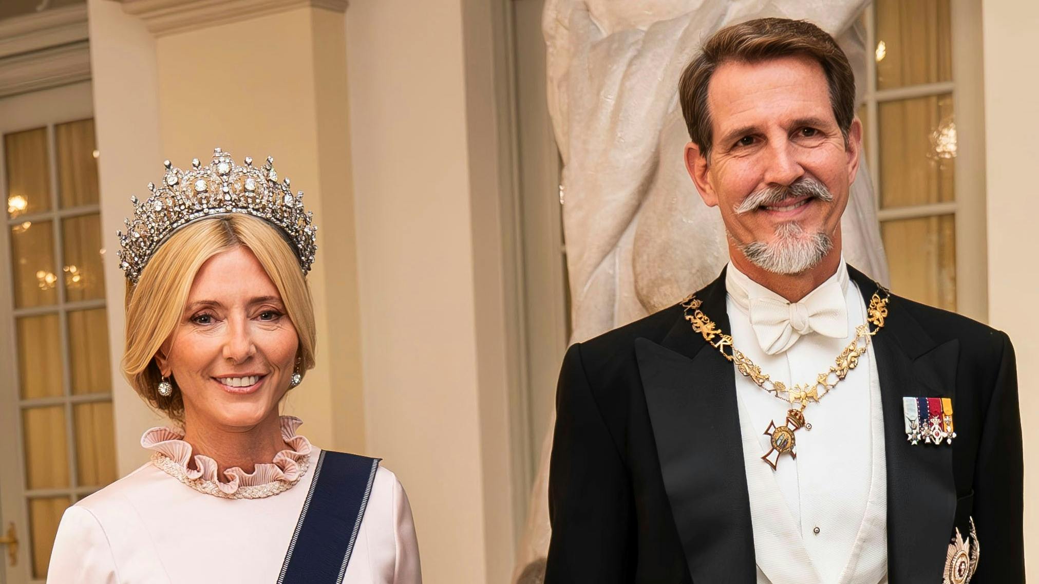 Kronprinsesse Marie-Chantal og kronprins Pavlos.&nbsp;