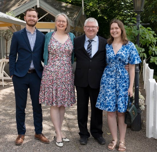 David Ellebye, Theresia Treschow-Kühl, Lars Ellebye og Rachel Ellebye.