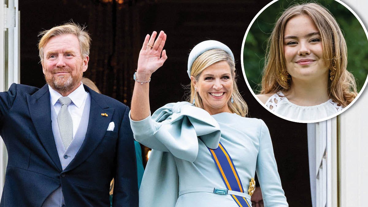 Kong Willem-Alexander og dronning Maxima samt datteren prinsesse Ariane. 