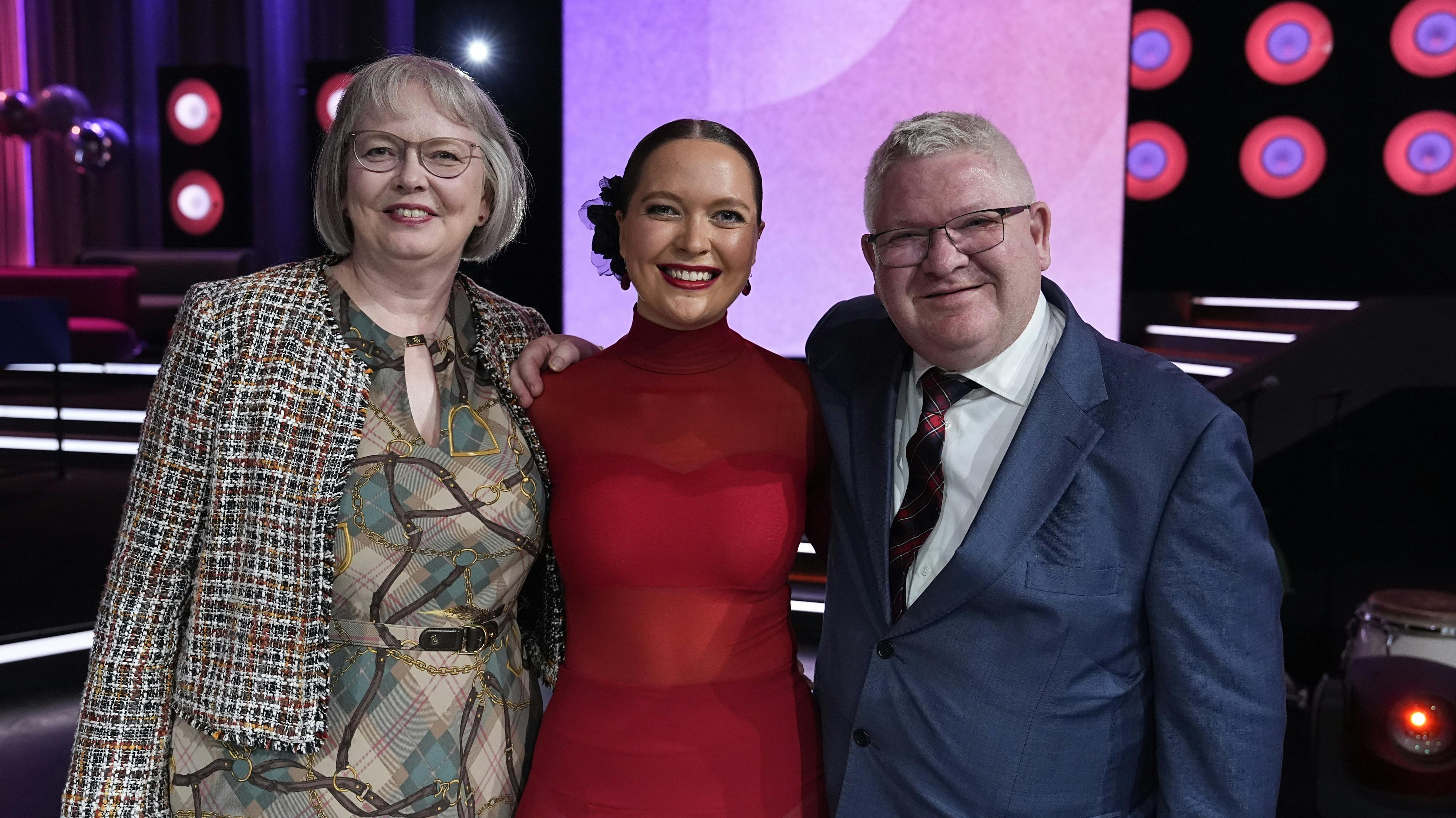 Stoltheden strålede ud af Rachel Ellebyes forældre, Lars og Theresia.