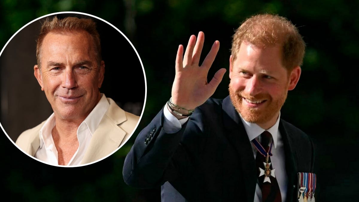 Prins Harry og Kevin Costner.