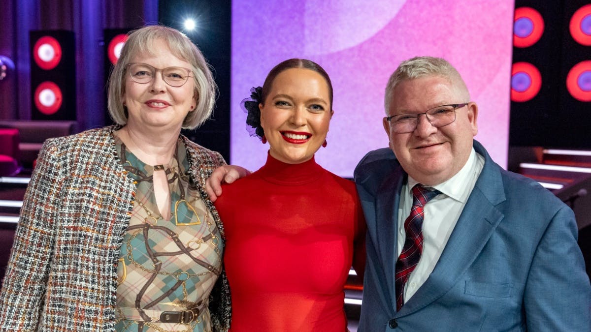 Rachel Ellebye med sine forældre, Theresia Treschow-Kühl og Lars Ellebye.