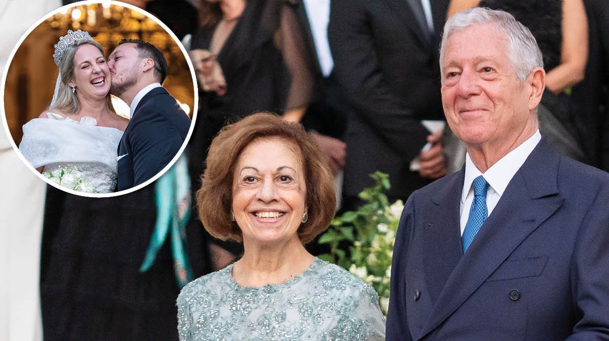 Brudeparret samt Katherine og kronprins Alexander.