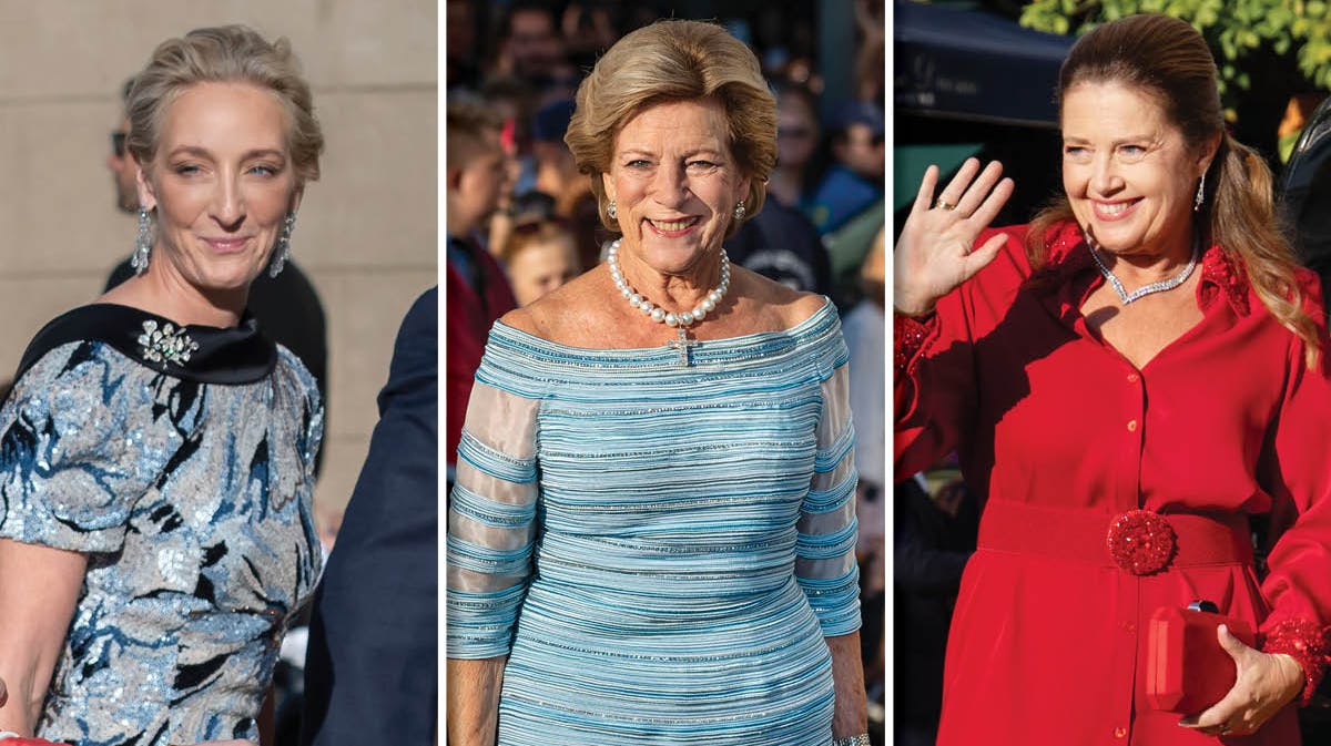 Flere af de kongelige kvinder bar gaven, som stammer helt fra dronning Ingrids mor.