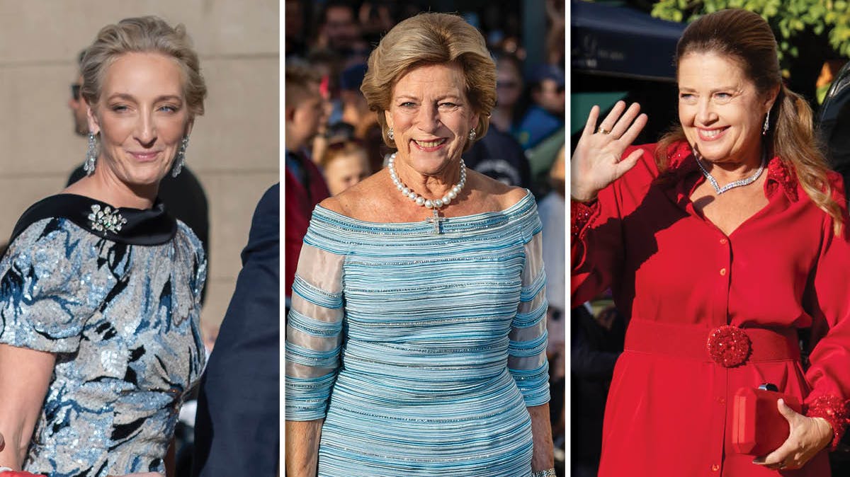 Flere af de kongelige kvinder bar gaven, som stammer helt fra dronning Ingrids mor.