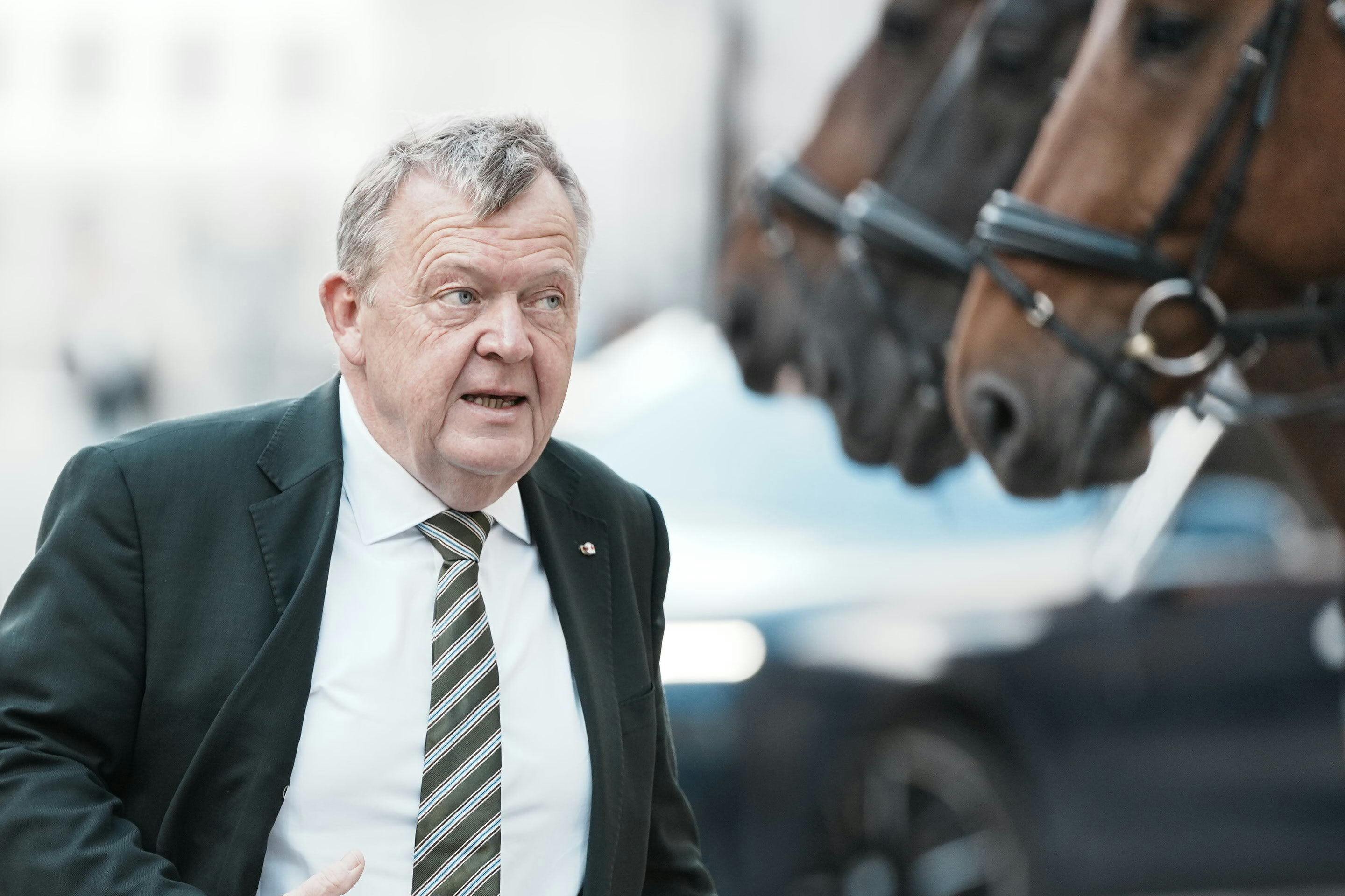 Lars Løkke Rasmussen på vej til Folketingets åbning.