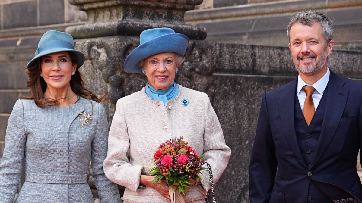 Dronning Mary, prinsesse Benedikte og kong Frederik