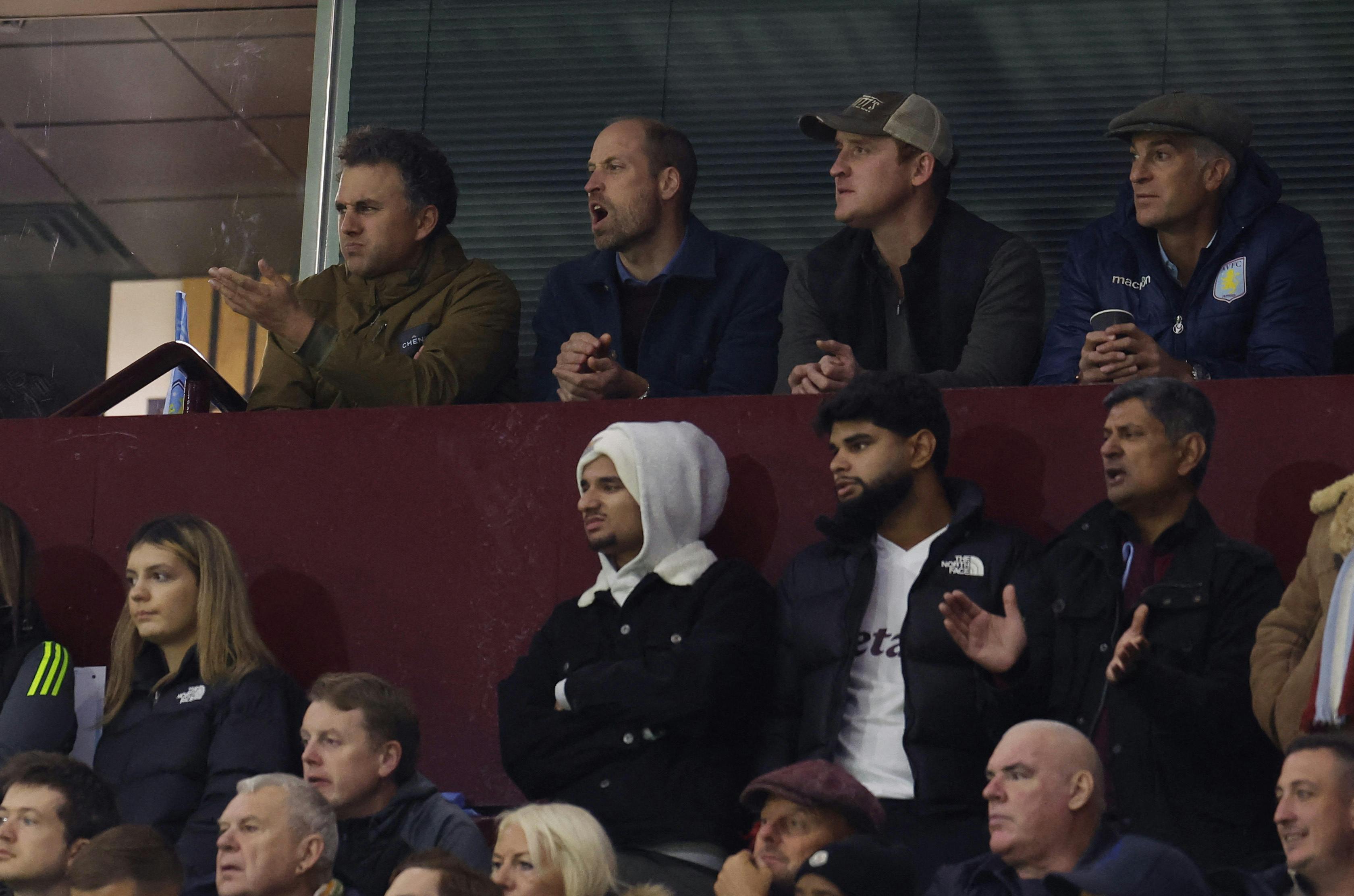 Thomas van Straubenzee, prins William, Harry Aubrey-Fletcher og Edward van Cutsem.