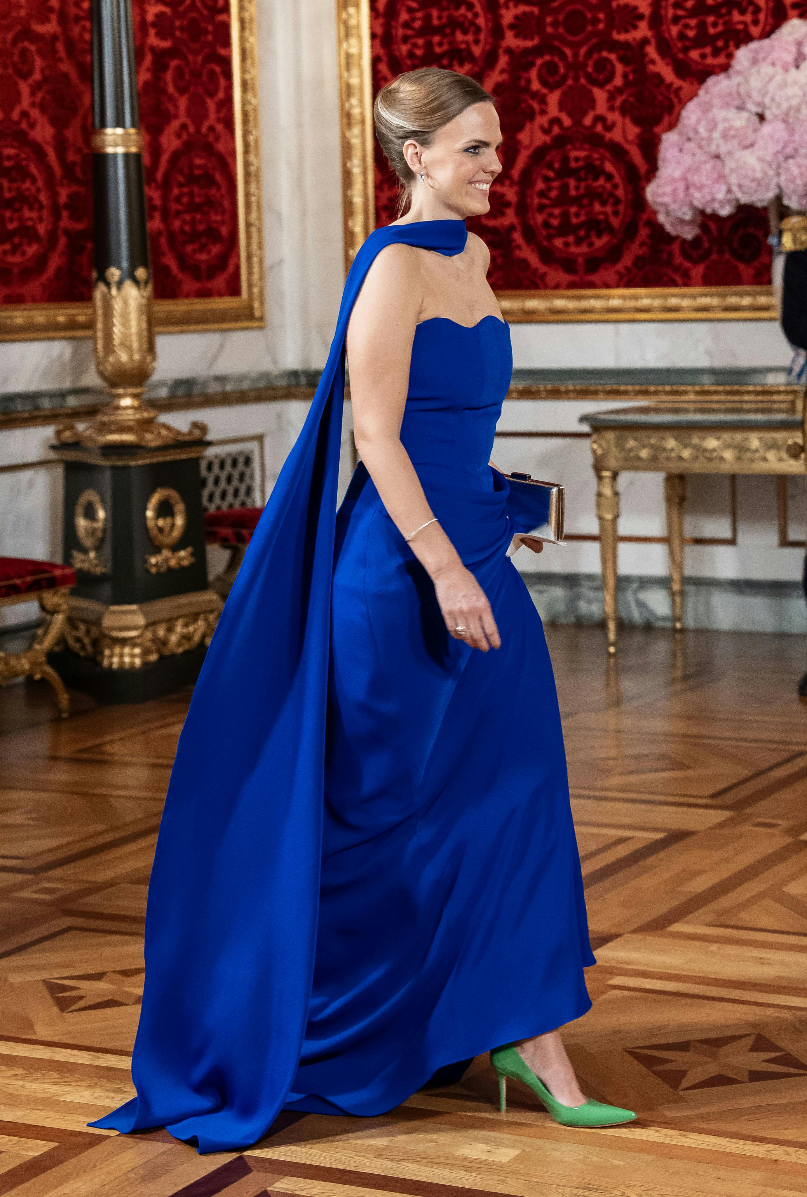 OPGAVE: Islandsk statsbesøg. POOL 8BKong Frederik og dronning Mary i receiving line sammen med den islandske præsident Halla Tómasdóttir og dennes mand Mr. Björn Skúlason samt prinsesse BenedikteSTED: Christiansborg, KøbenhavnJOURNALIST: FOTOGRAF: © Hanne Juul/ Aller Foto & VideoDATO: 20241008