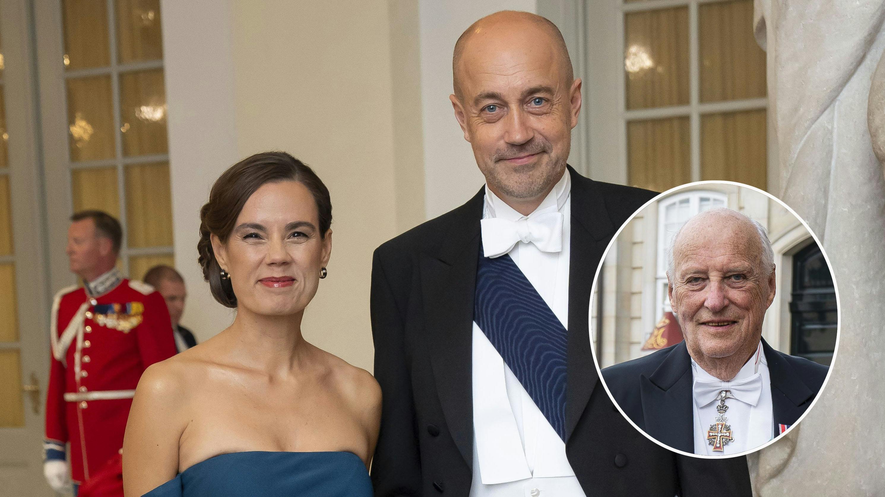 Nina Groes og Magnus Heunicke samt kong Harald&nbsp;