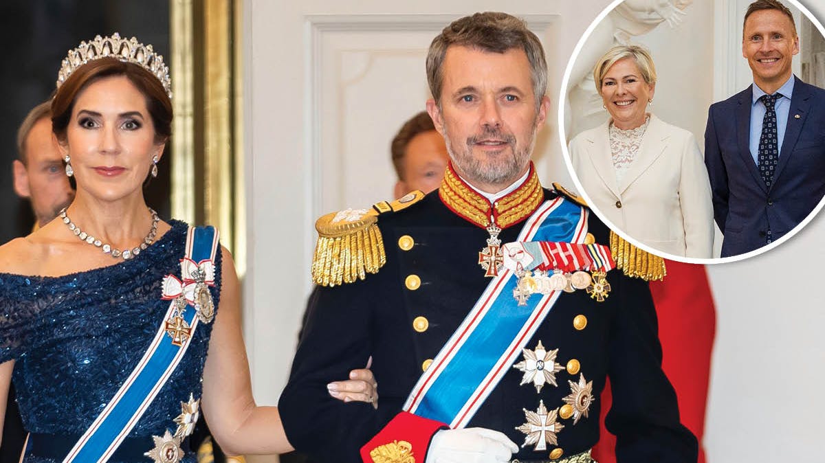 Kongeparret og det islandske præsidentpar.