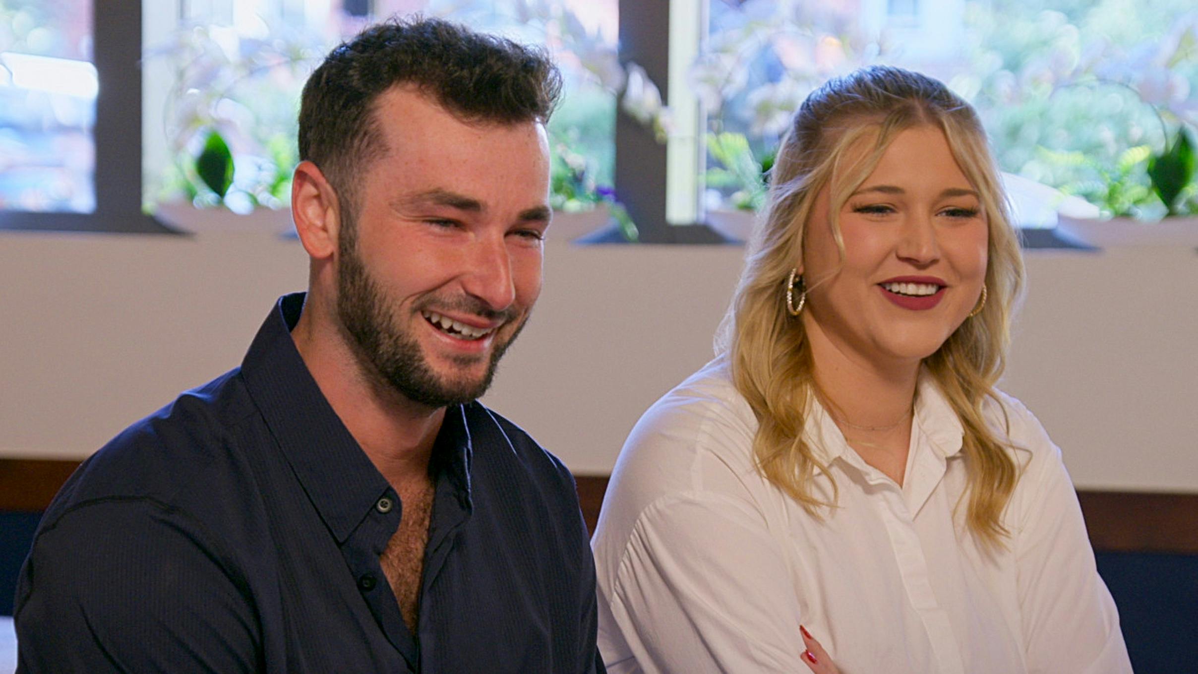Nick og Hannah i "Love is blind".&nbsp;