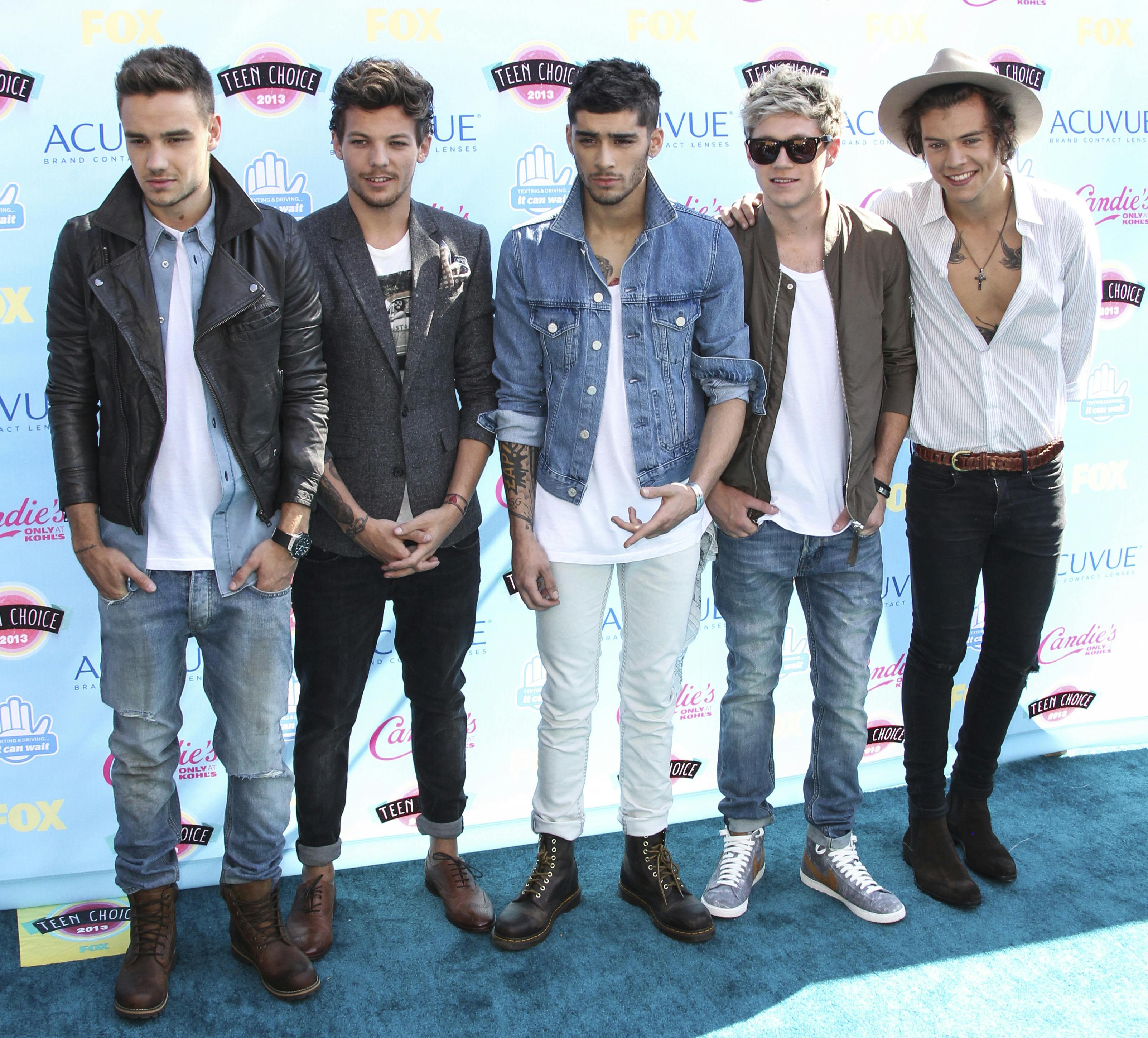 Liam Payne, Louis Tomlinson, Zayn Malik, Niall Horan og Harry Styles.