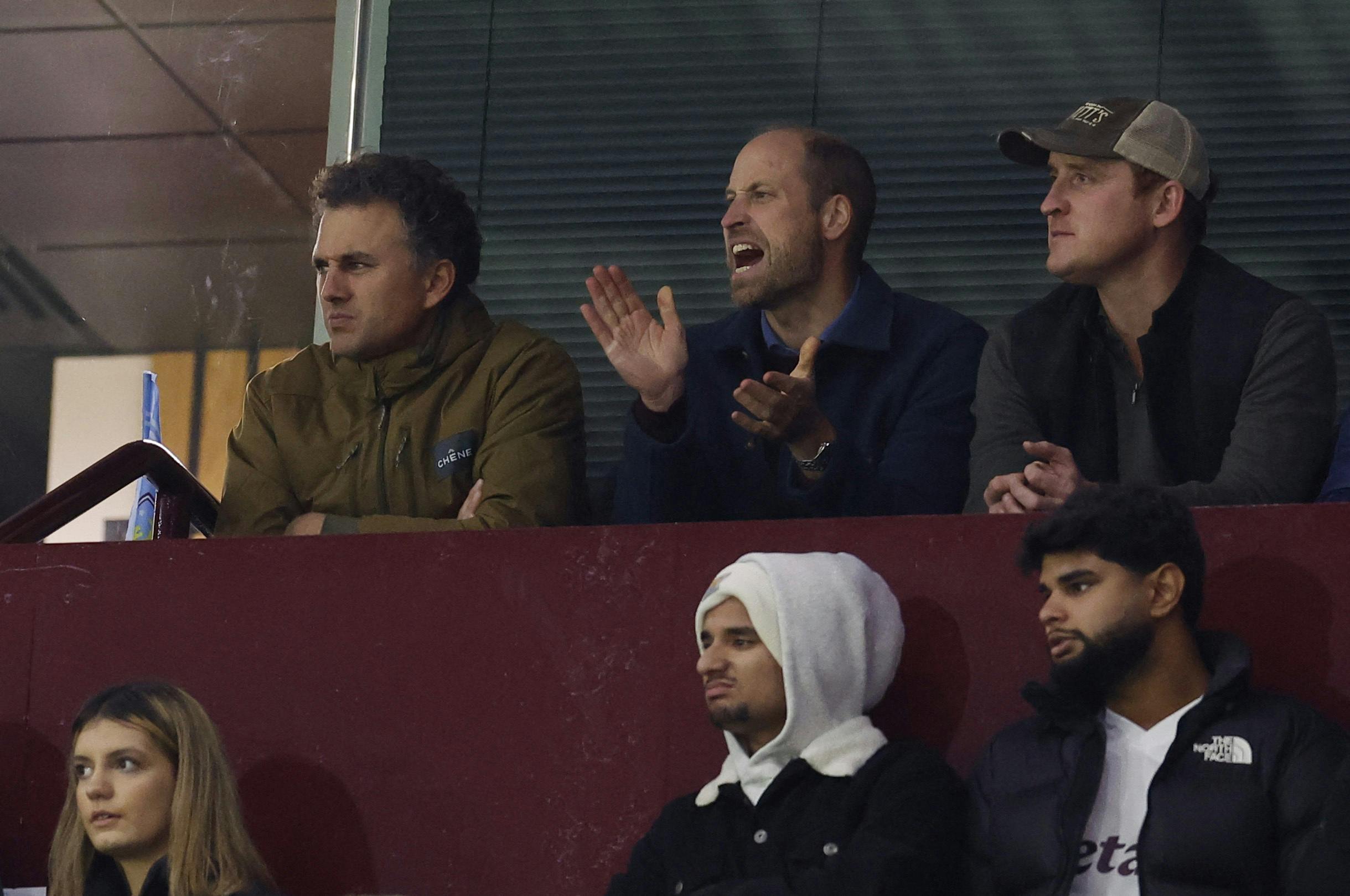 Prins William var på stadion, da Aston Villa i starten af oktober slog Bayern München i Champions League.