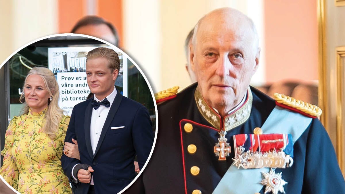 Kong Harald. Indsat: Kronprinsesse Mette-Marit og Marius Borg Høiby