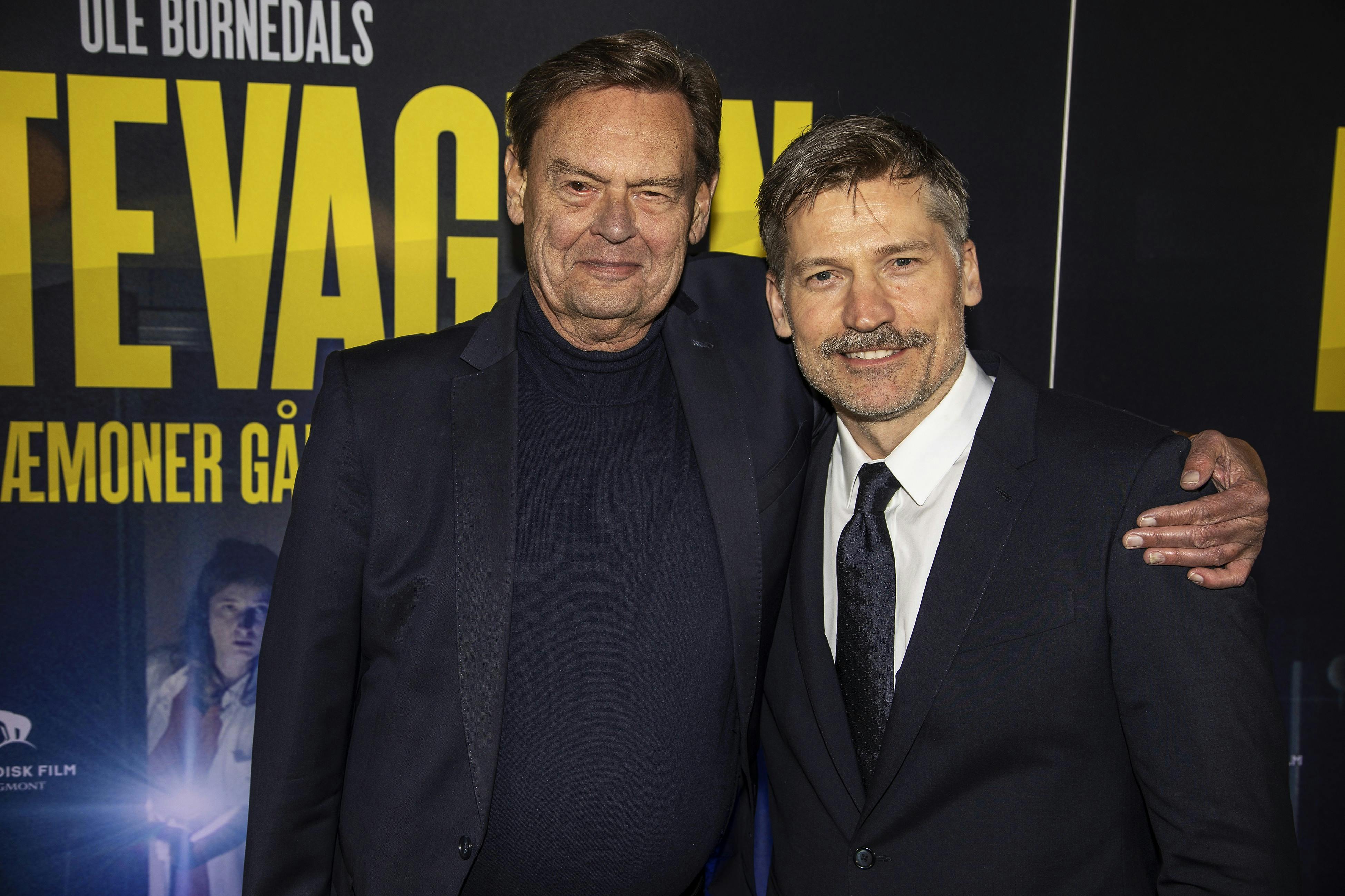 Ulf Pilgaard sammen med Nikolaj Coster-Waldau, der også medvirker i de to "Nattevagten"-film. 