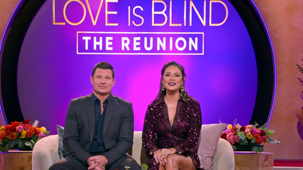 Nick Lachey og Vanessa Lachey er værter på "Love is Blind".
