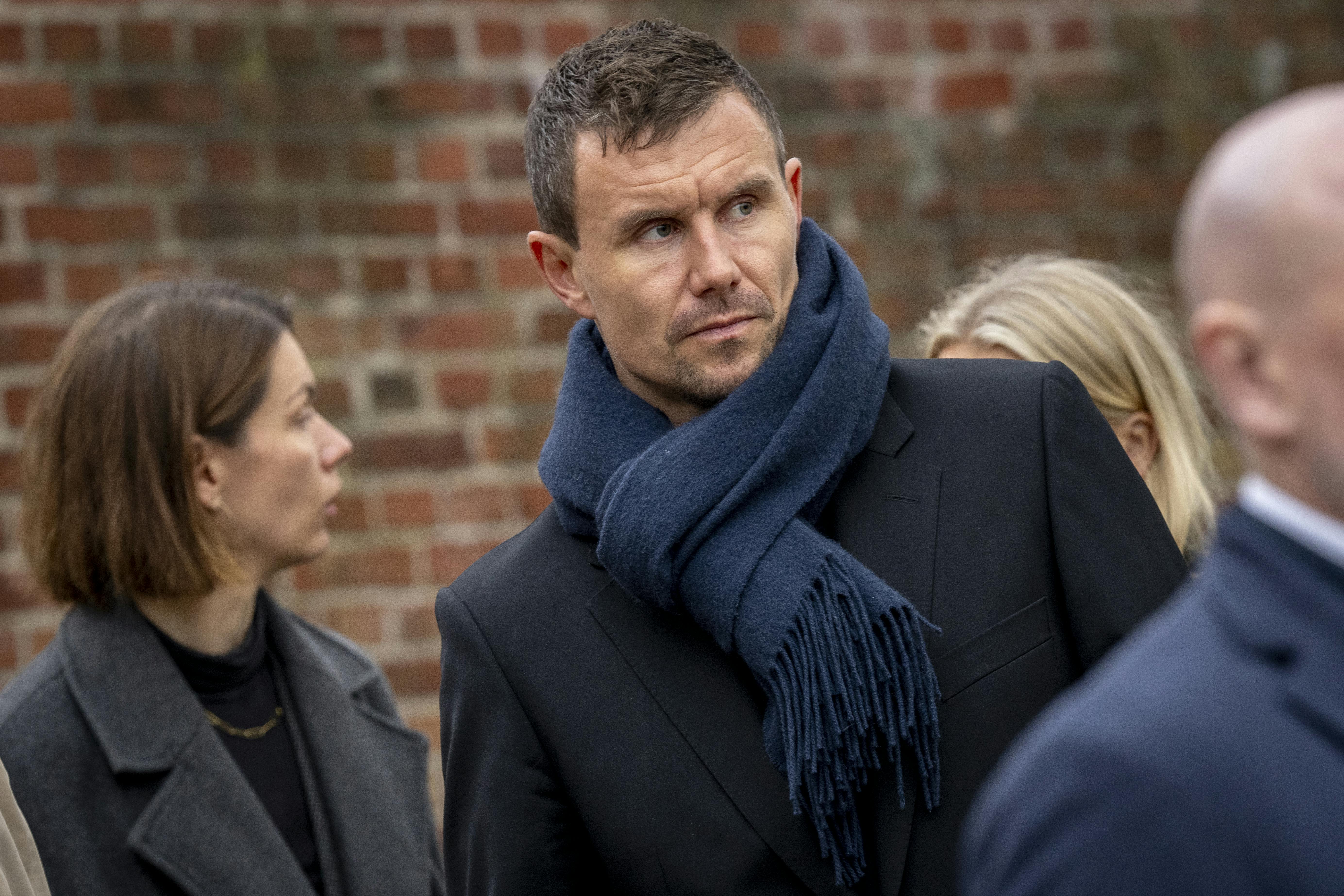 Andreas Bjelland efter bisættelsen.