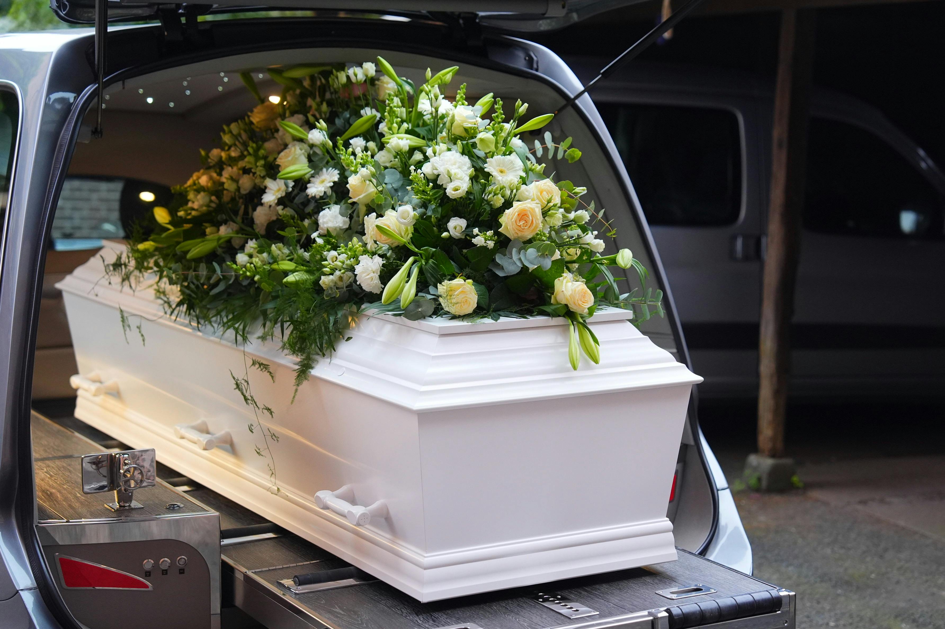 Ulf Pilgaards kiste inden bisættelsen.