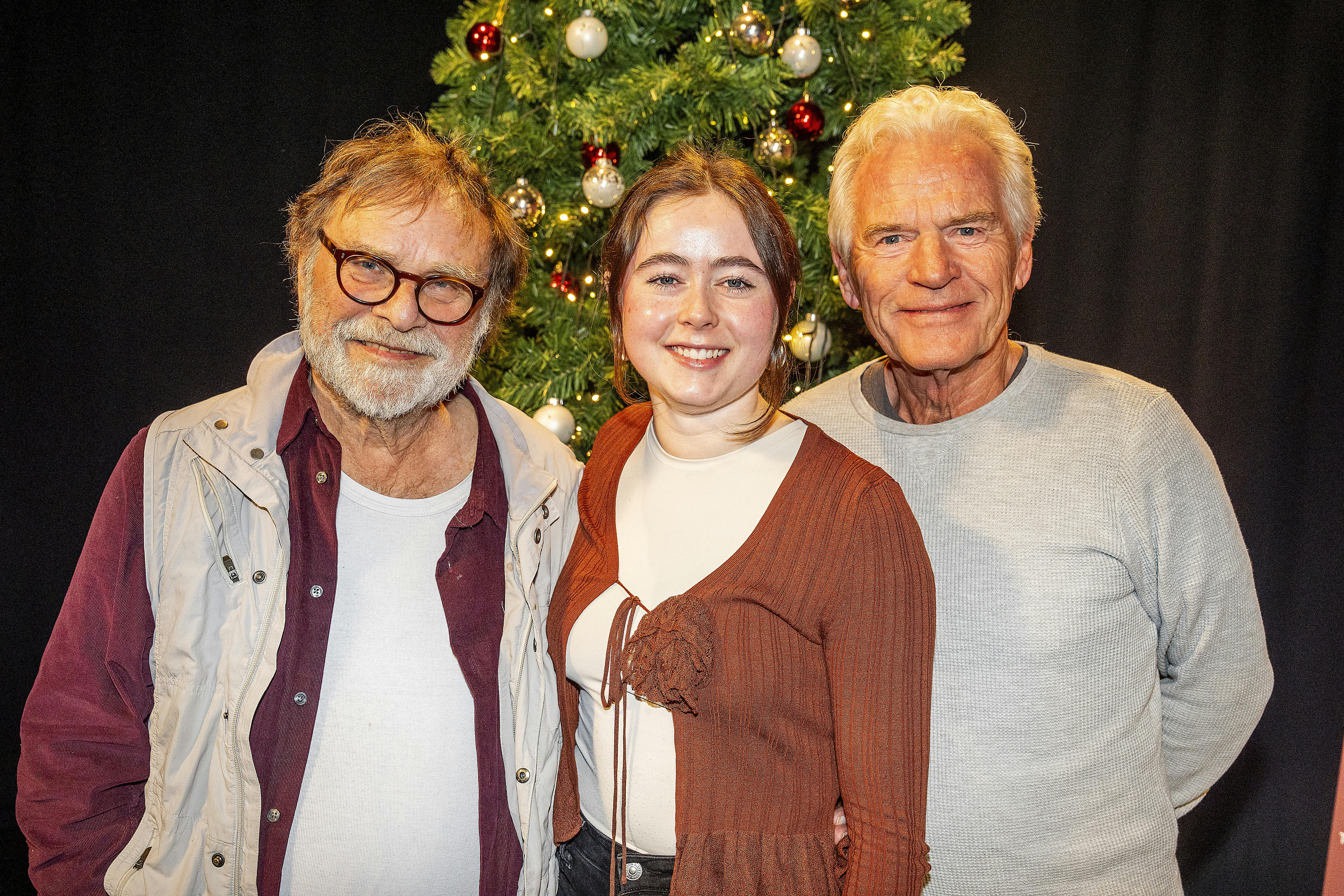 Bebiane Ivalo Kreutzmann til pressemøde på "Tidsrejsen 2" sammen med Lars Knutzon og Kurt Ravn.