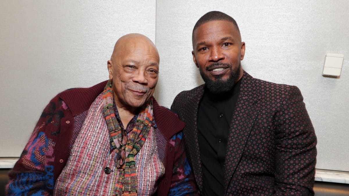 Quincy Jones og Jamie Foxx.