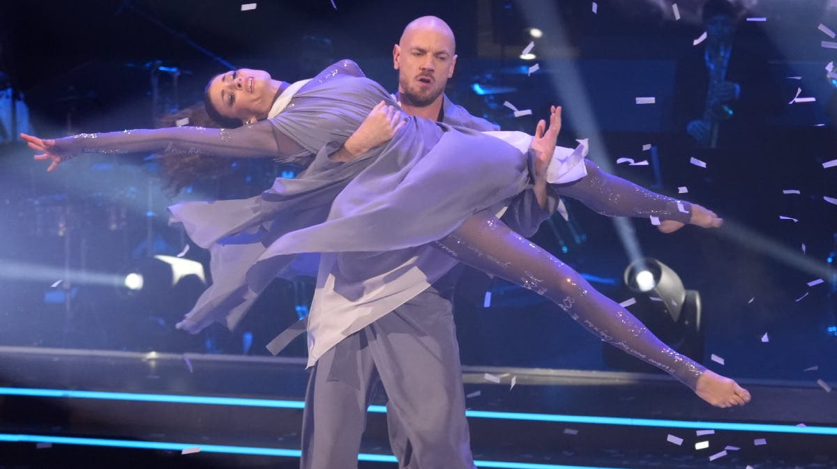 Morten og Malene i deres freestyle i "Vild med dans"-finalen. 