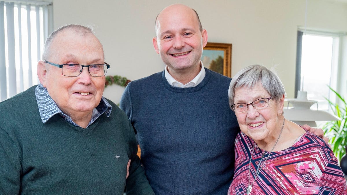Søren Pape Poulsen med sine forældre i 2022.