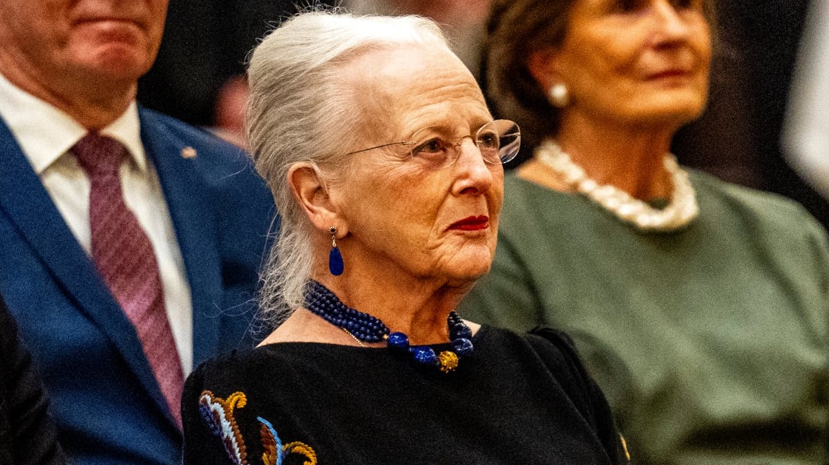 Dronning Margrethe under prisoverrækkelsen tirsdag aften. 